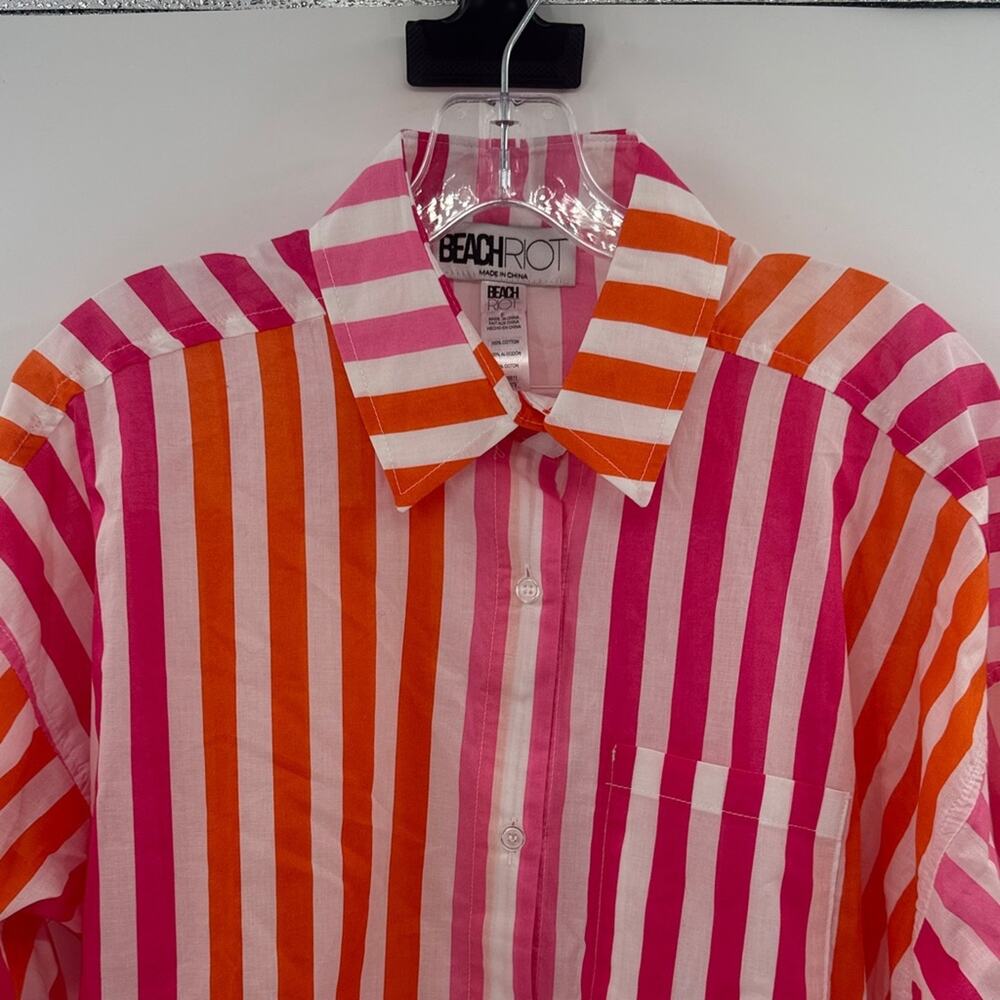 Beach Riot Alexa Top Sunset Stripes - Pink/White/Orange - S/M - Picture 2 of 7